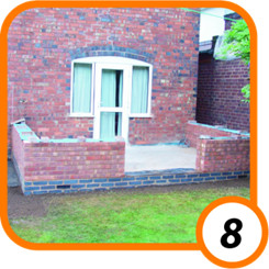 Completed brickwork