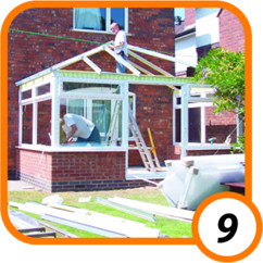 Erecting uPVC roof and framework