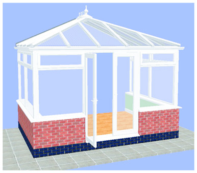 CAD drawing of the Consercatory being built